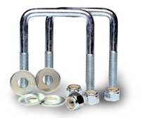 PACKAGED U-BOLTS, ZINC PLATED